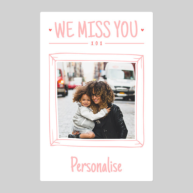 We Miss You Photo Blanket - Custom Gifts