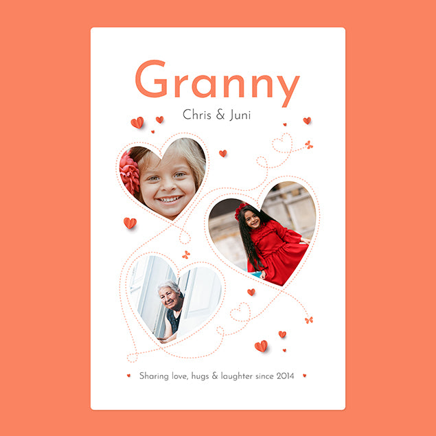 Three Photo Blanket - Granny - Custom Gifts