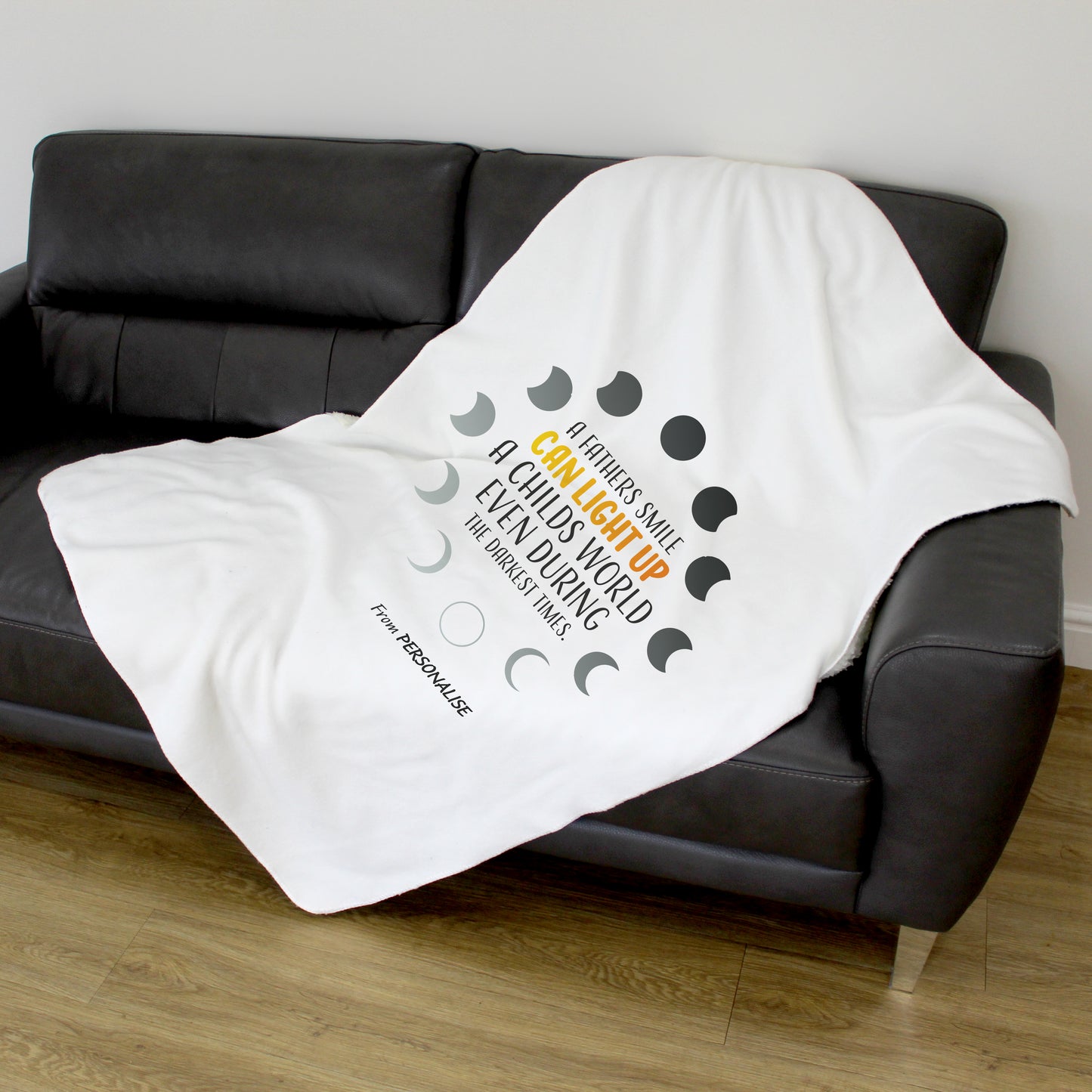 Personalised Fleece Blanket - A Fathers Smile - Custom Gifts