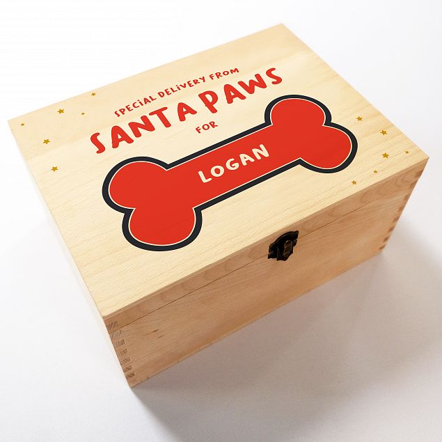 Personalised Dog Christmas Eve Box - Santa Paws - Custom Gifts 