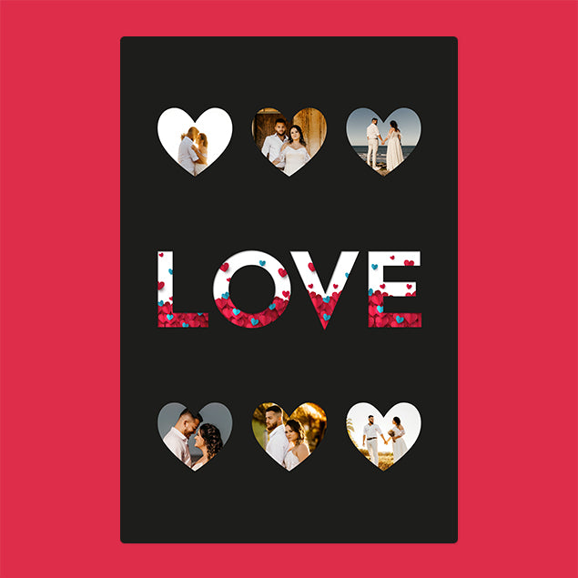 Six Photo Blanket - Love Hearts