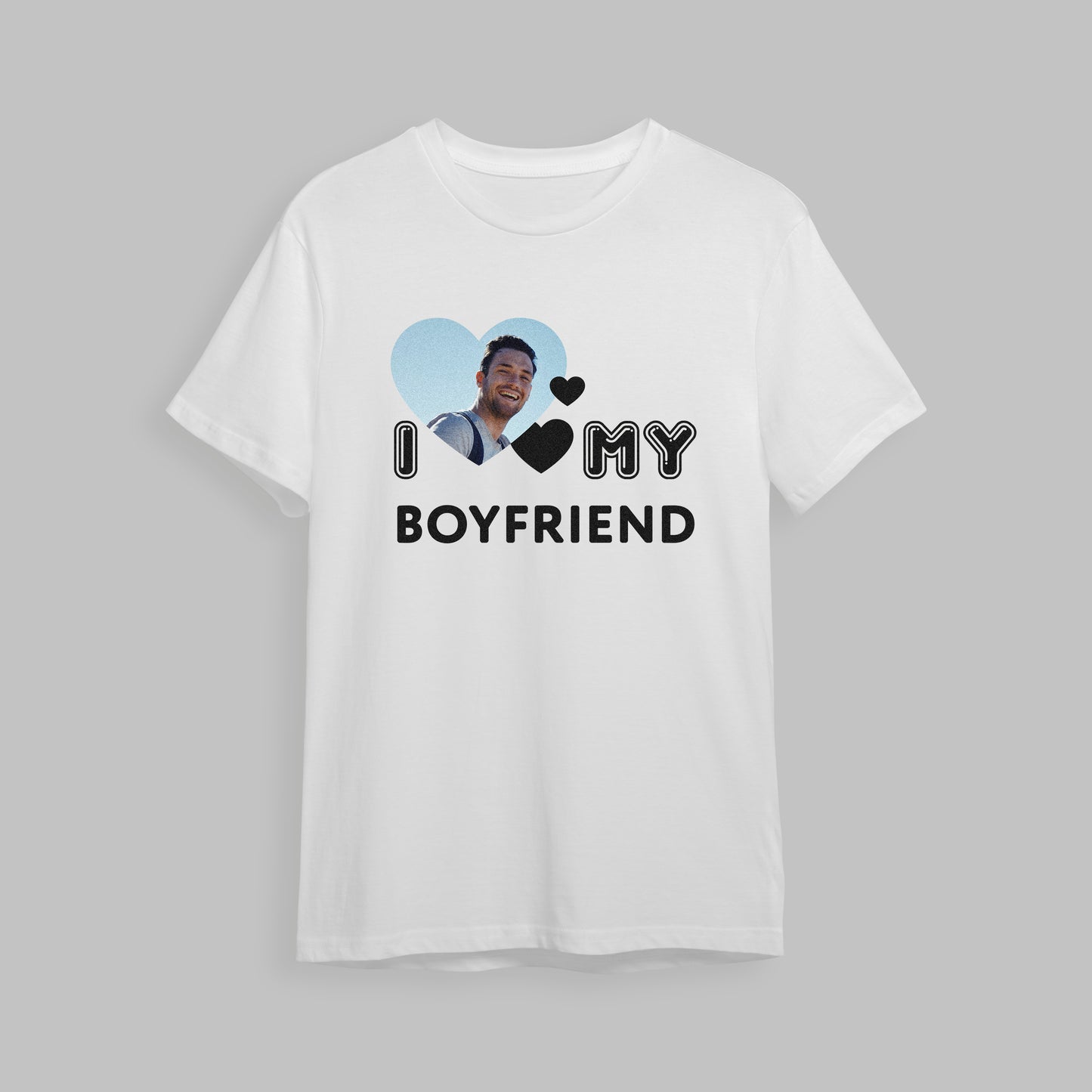 I Heart My Boyfriend Photo T-Shirt - Custom Gifts
