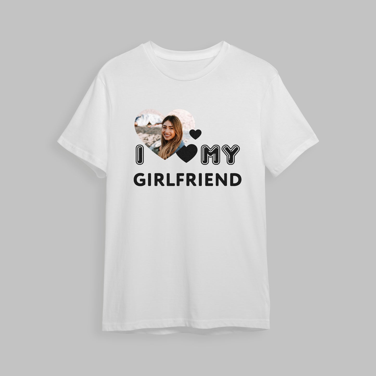 I Heart My Girlfriend Photo T-Shirt - Custom Gifts