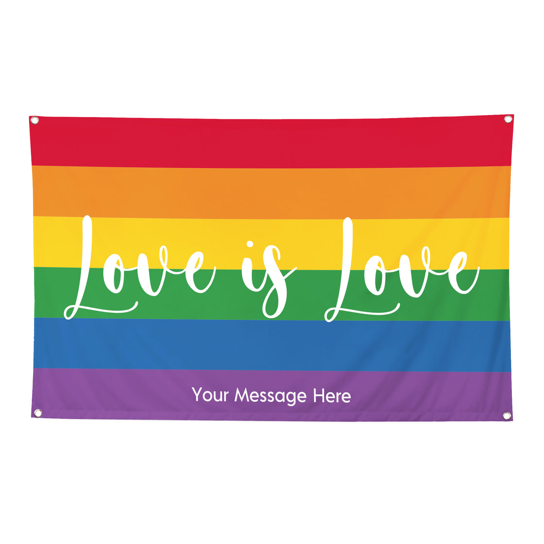 Personalised Rainbow Pride Flag - Love is Love