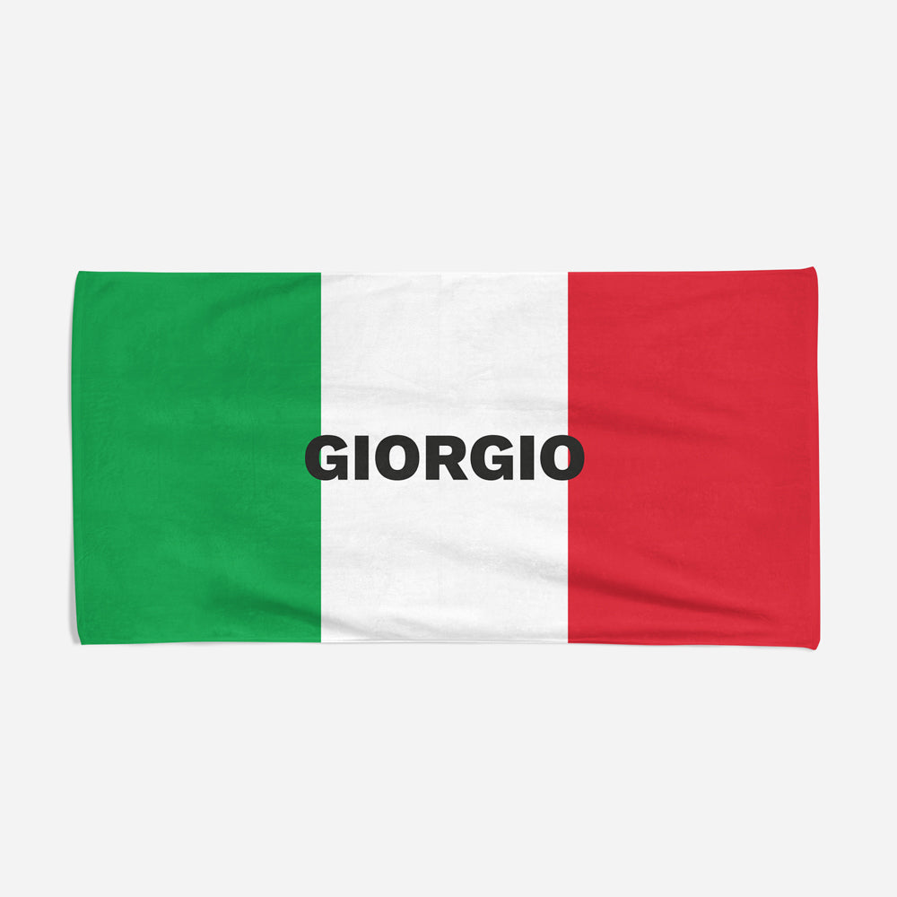 Personalised Italian Medium Beach Towel