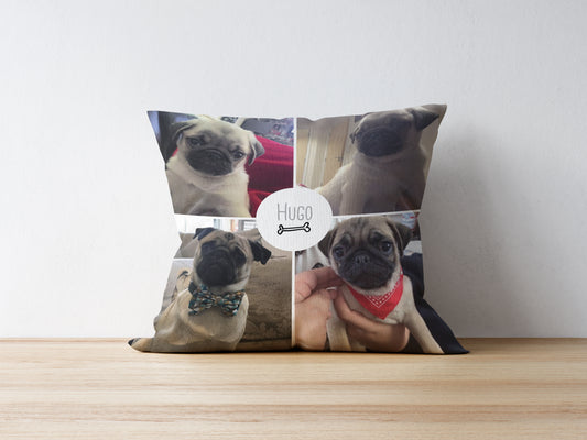 Four Photo Upload Pet Cushion
