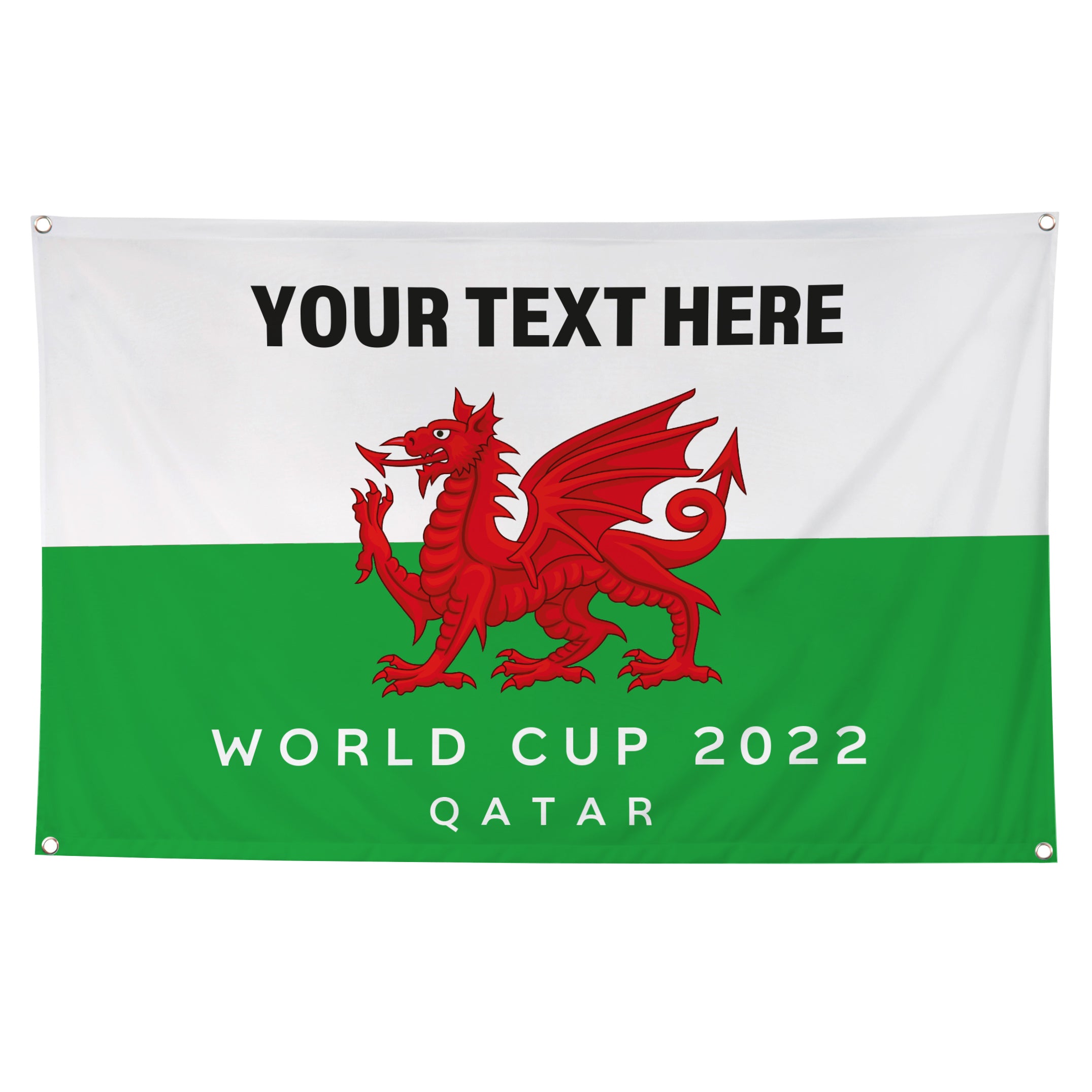 Personalised World Cup Welsh Flag - L