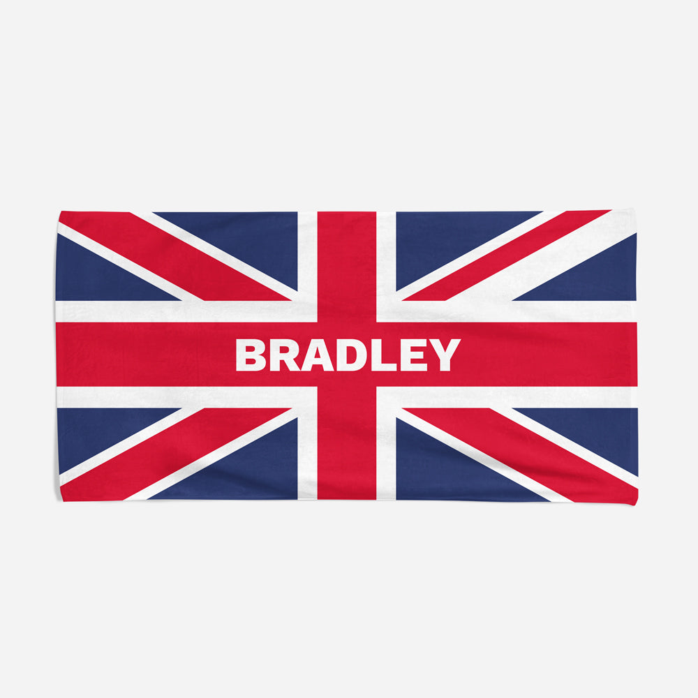 Personalised Union Jack Medium Beach Towel