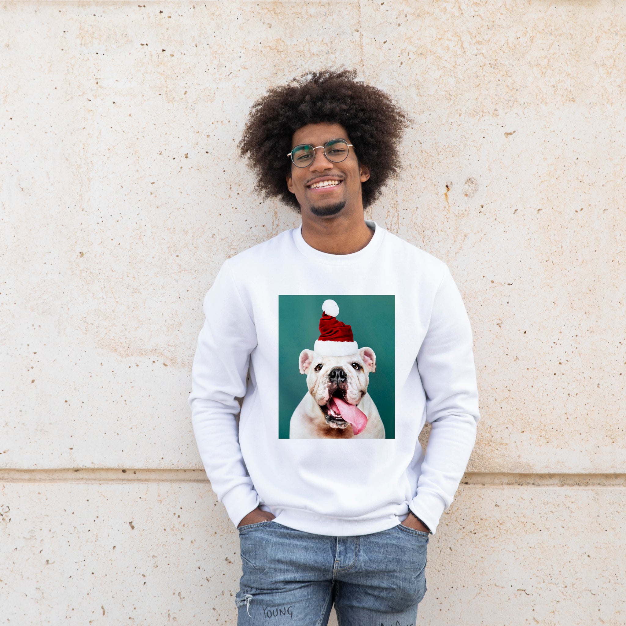 Single Photo Upload Sweatshirt (White)