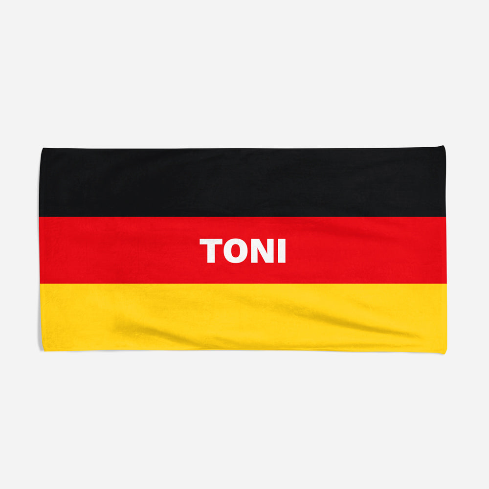 Personalised German Medium Beach Towel