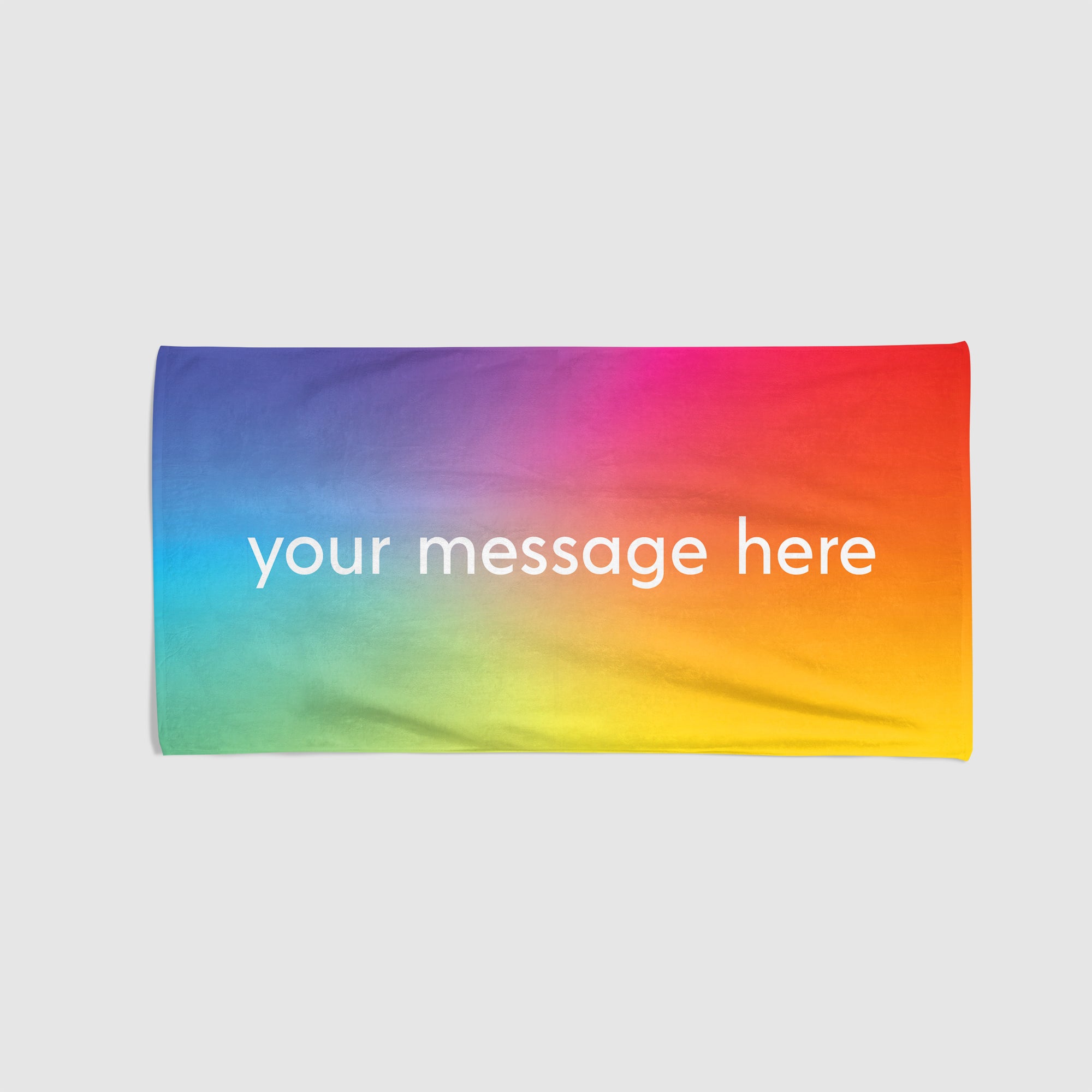 Large Pride Towel Rainbow Gradient - Personalise with Name
