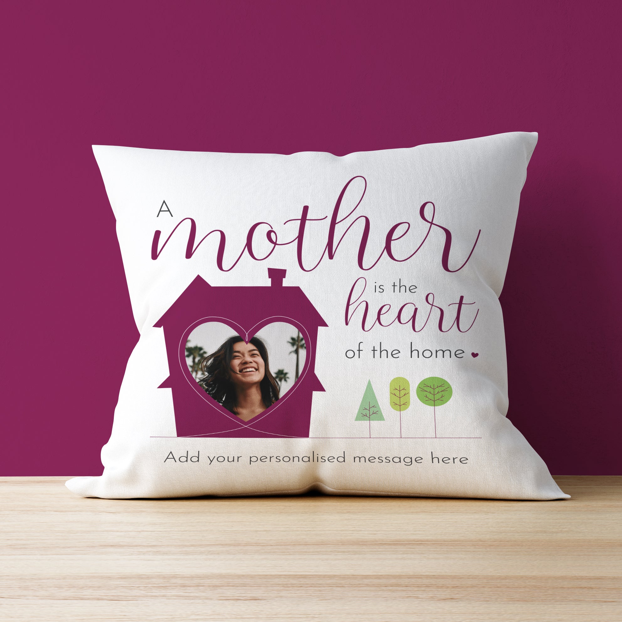 A Mother is the Heart of the Home - Photo Upload Cushion