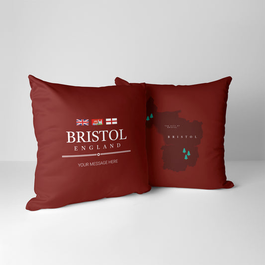 Personalised County Cushion - Bristol