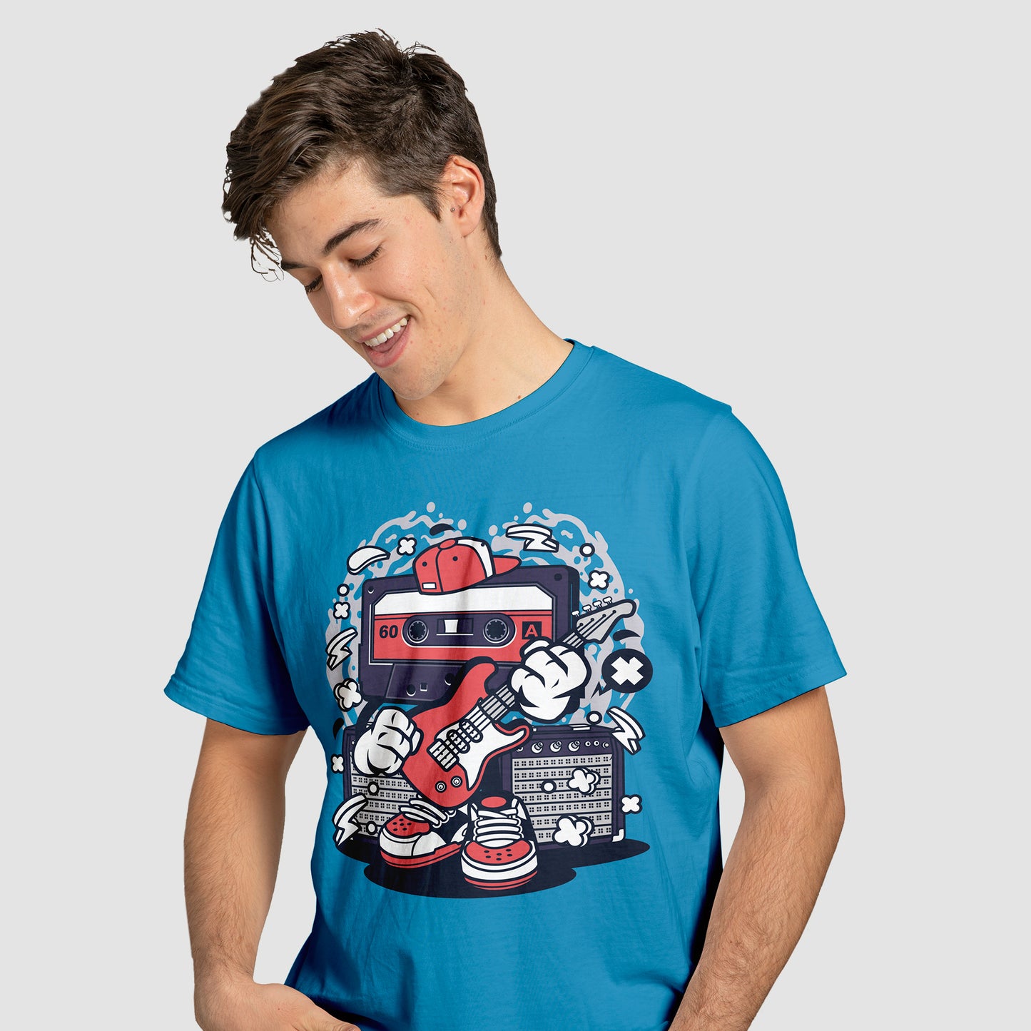 Cartoon Cassette Guitar - T-Shirt - Custom Gifts 