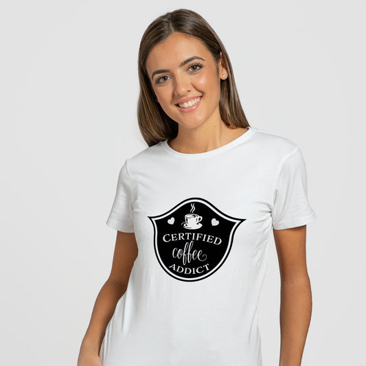 Certified Coffee Addict - T-Shirt - Custom Gifts 