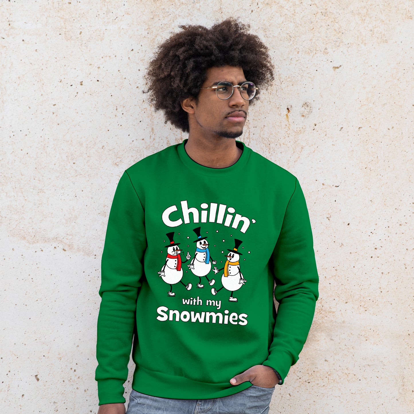 Chillin' With My Snowmies - Sweatshirt - Custom Gifts 