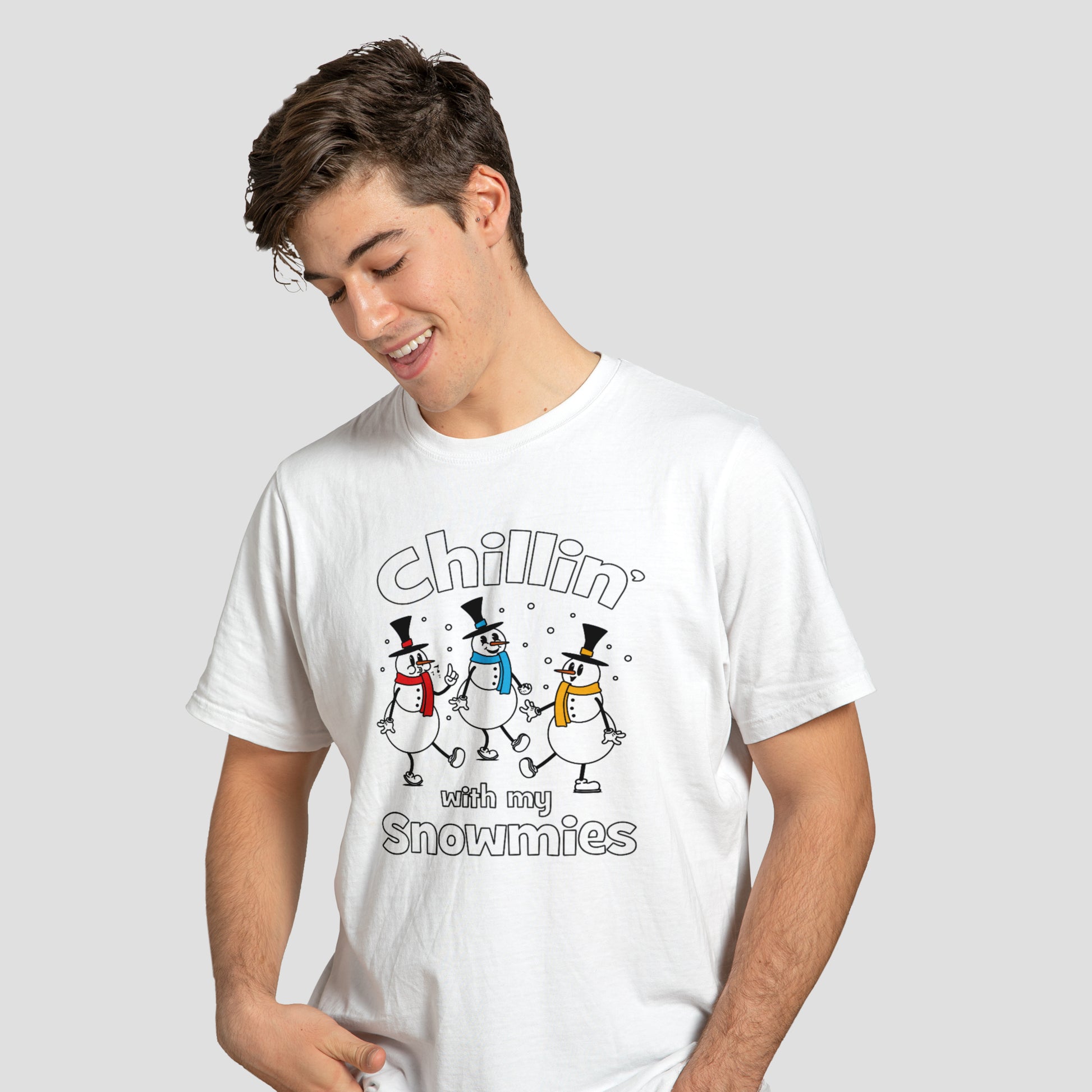 Chillin' With My Snowmies - T-Shirt - Custom Gifts 