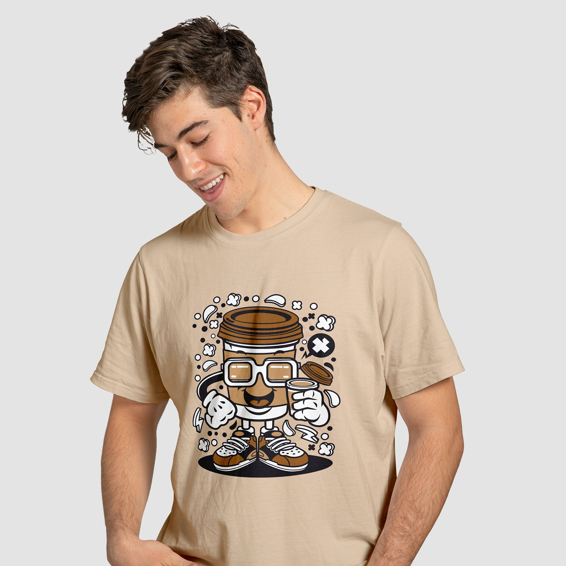 Cartoon Coffee - T-Shirt - Custom Gifts 