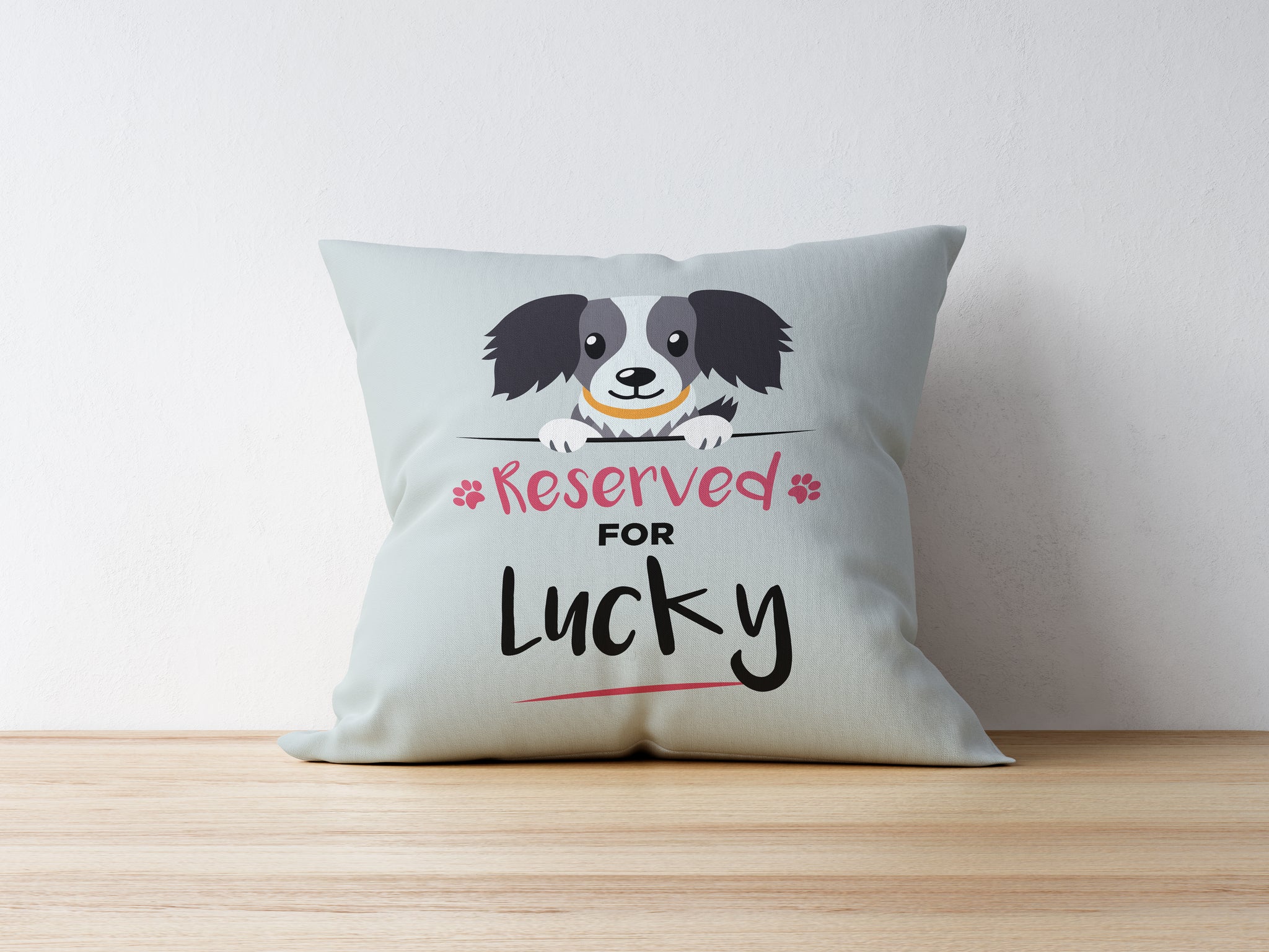 Personalised Dog Cushion - Border Collie