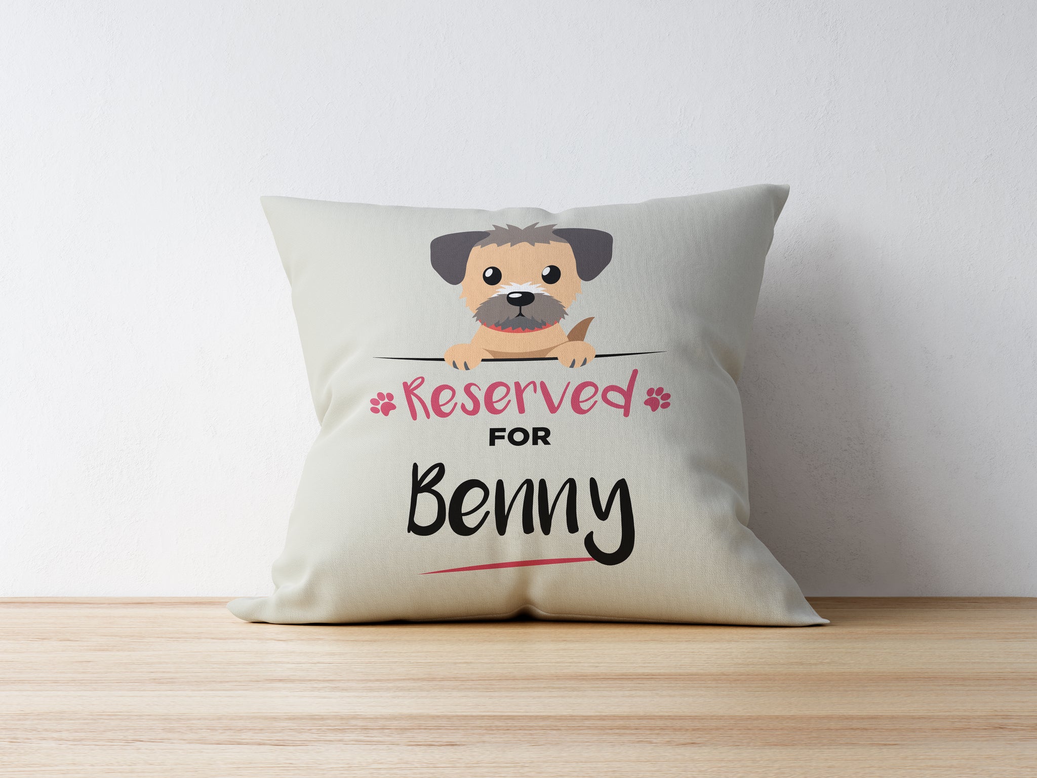 Personlaised Dog Cushion - Border Terrier