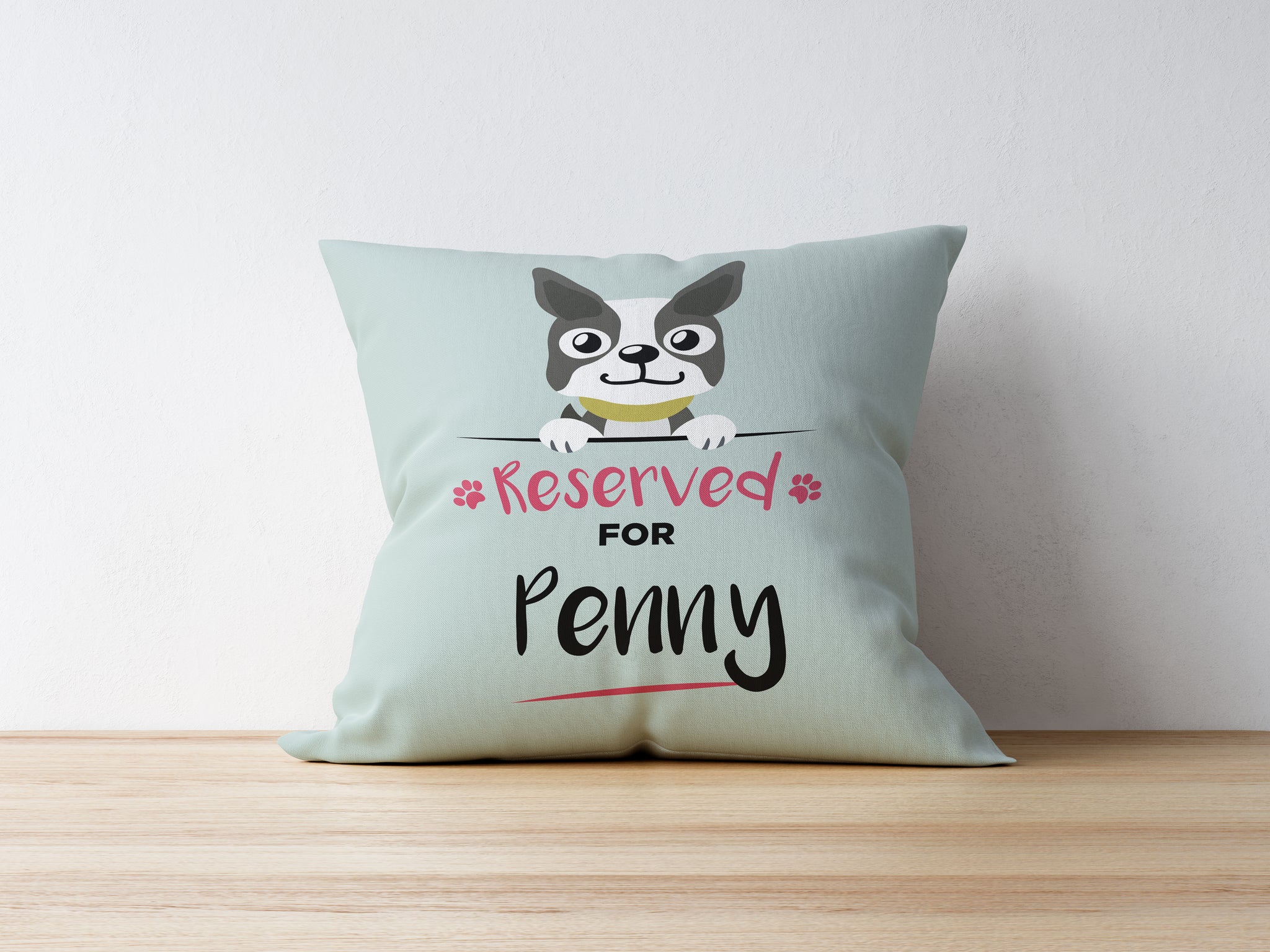 Personalised Dog Cushion - Boston Terrier
