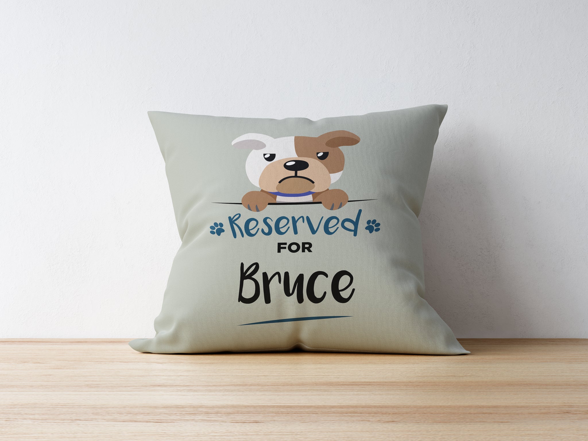 Personalised Dog Cushion - Bulldog