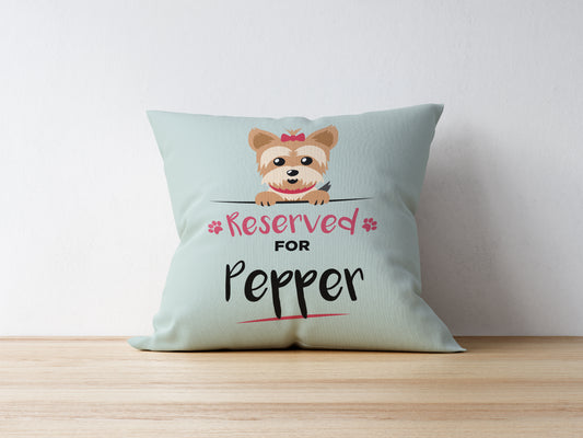 Personalised Dog Cushion - Yorkshire Terrier