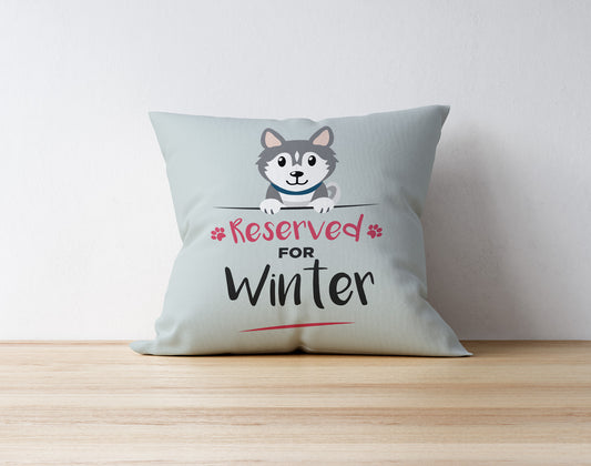 Personalised Dog Cushion - Grey Husky