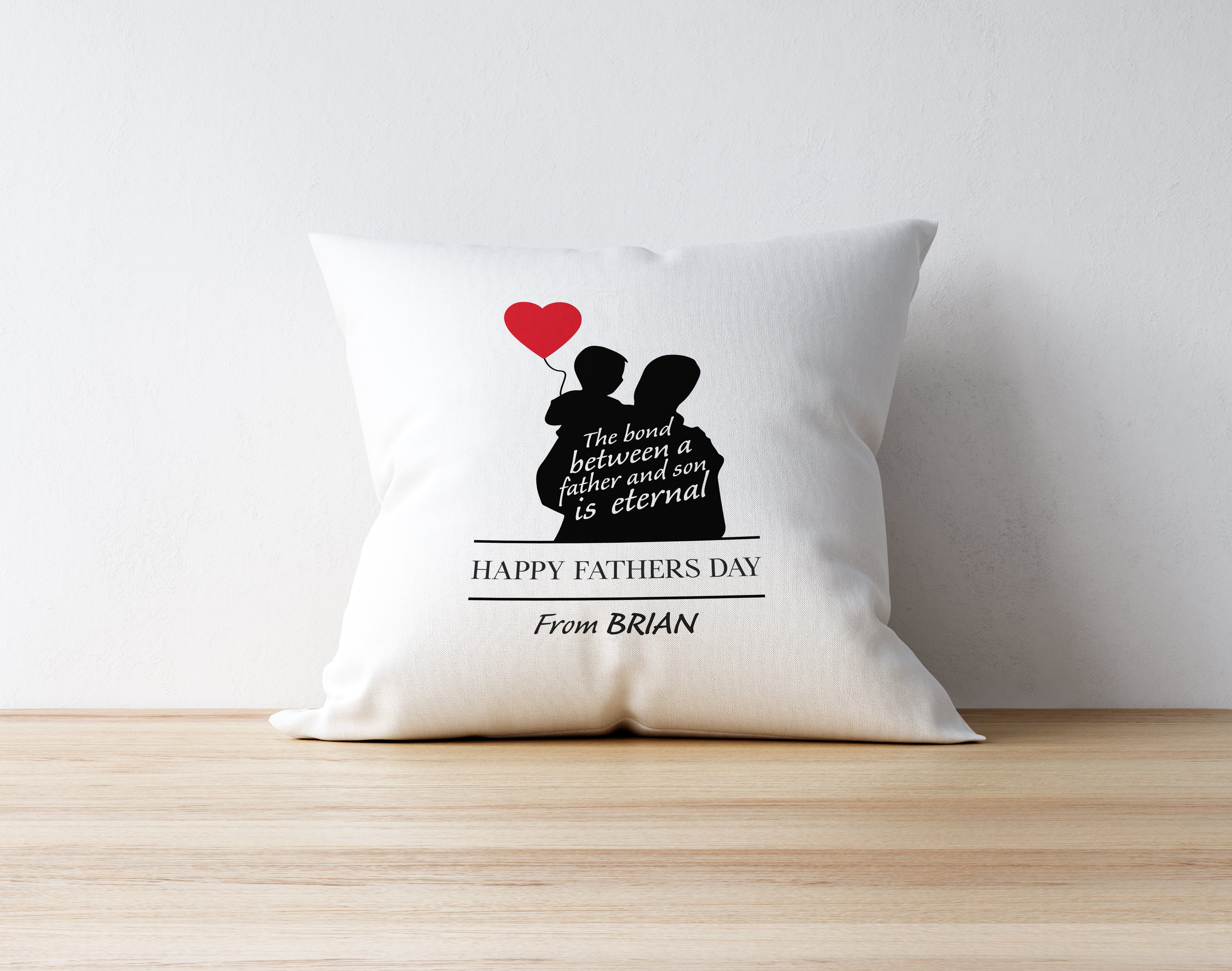Personalised Fathers Day Cushion - Father Son Bond