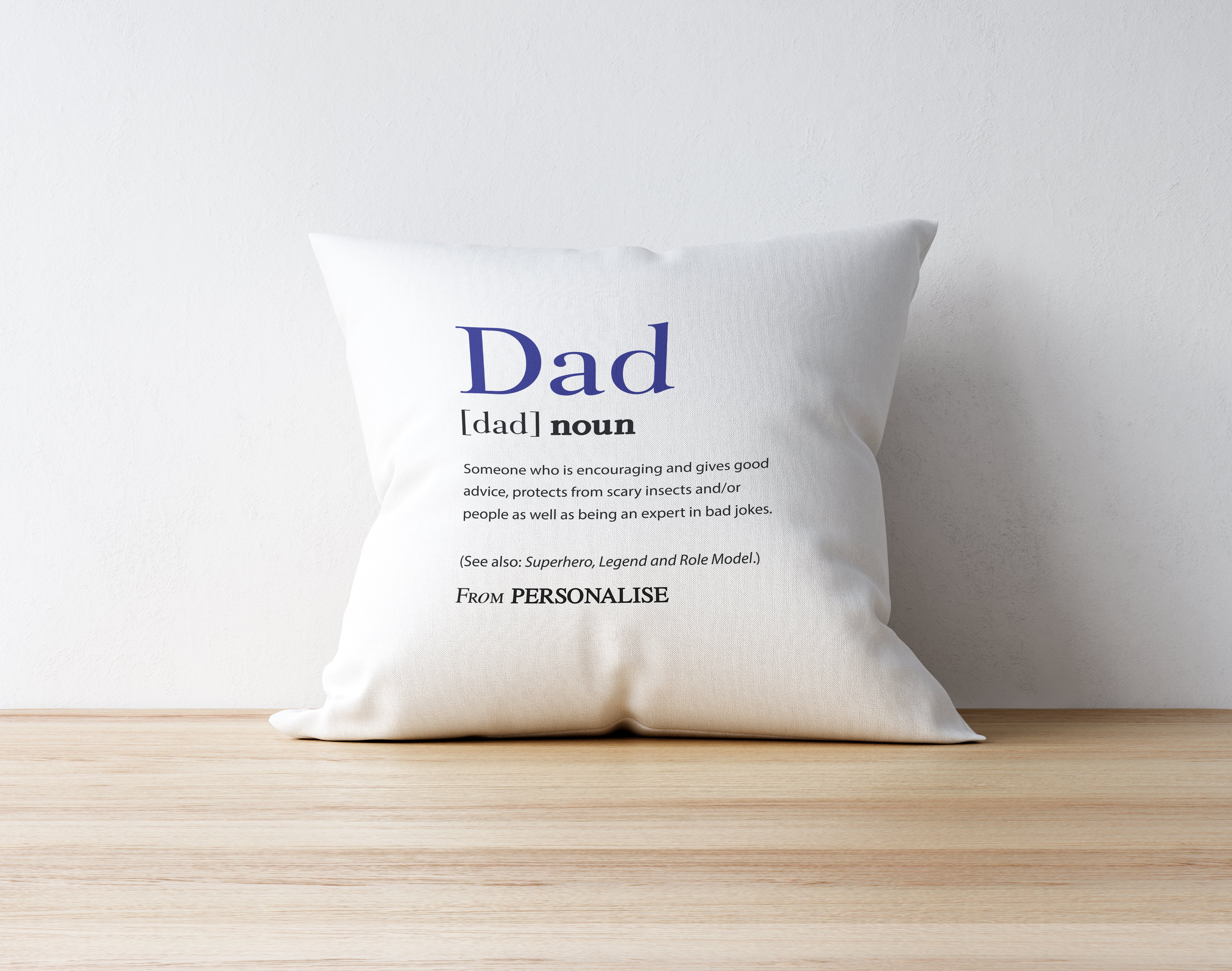 Personalised Fathers Day Cushion - Definition