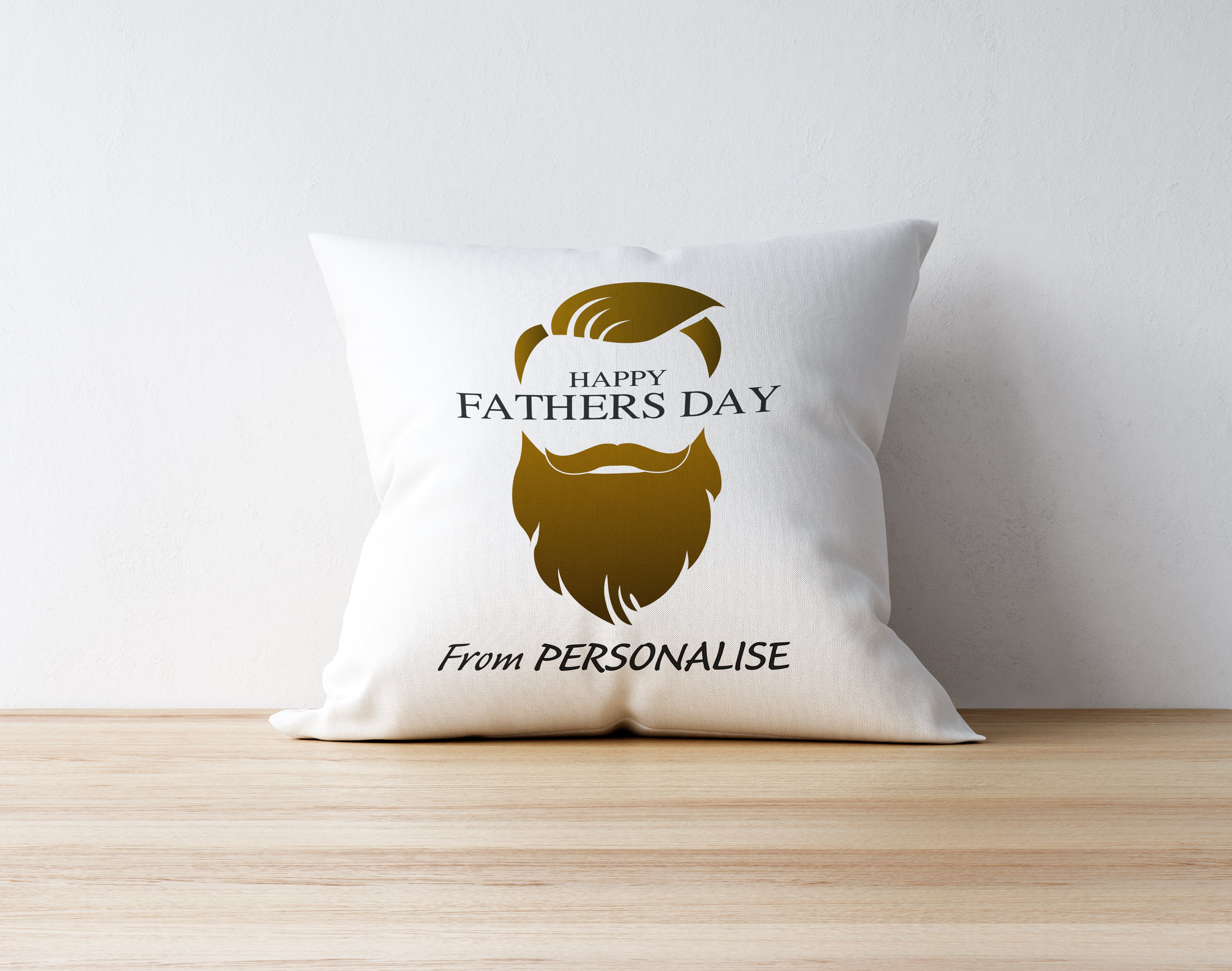 Personalised Fathers Day Cushion - Beard