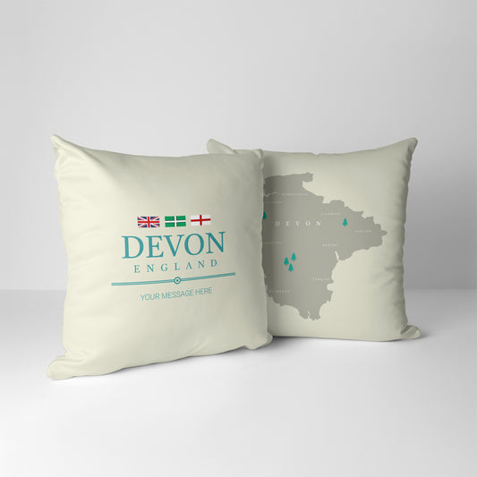 Personalised County Cushion - Devon