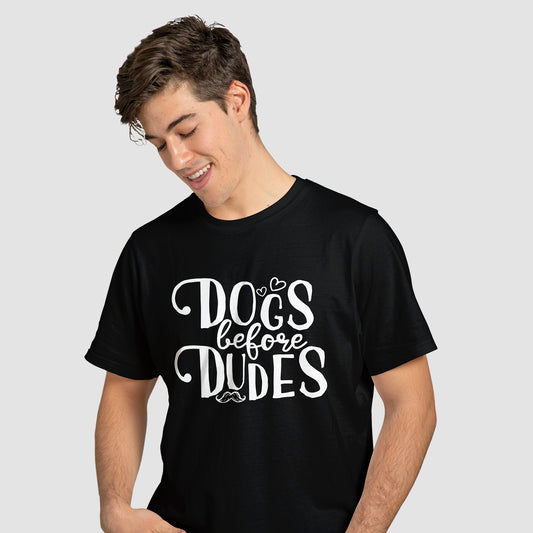 Dogs Before Dudes - T-Shirt - Custom Gifts 