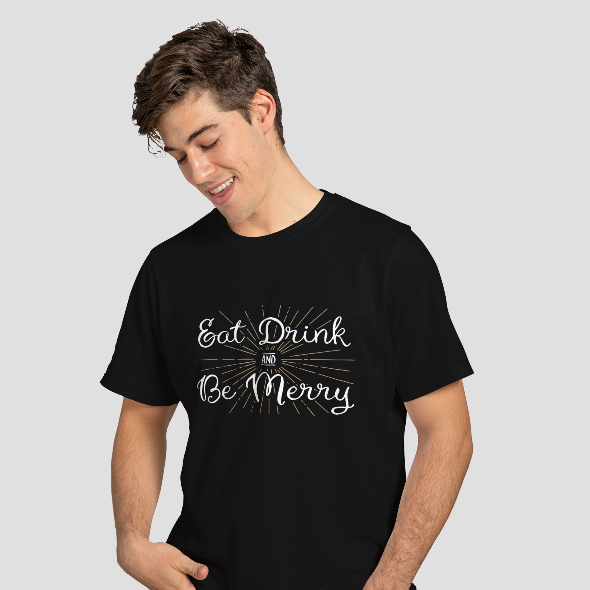 Eat Drink And Be Merry - T-Shirt - Custom Gifts 