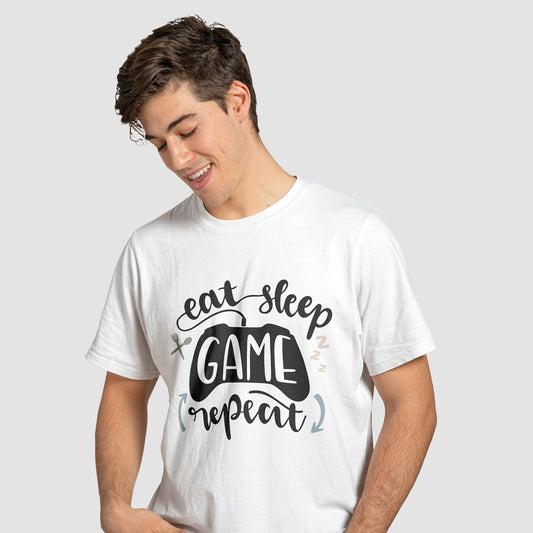 Eat Sleep Game Repeat - T-Shirt - Custom Gifts 