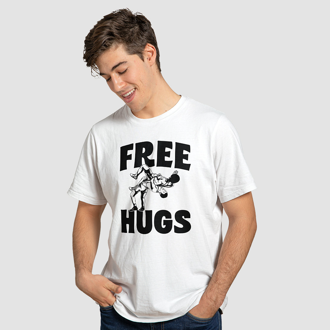 "Free Hugs" Wrestling T-Shirt