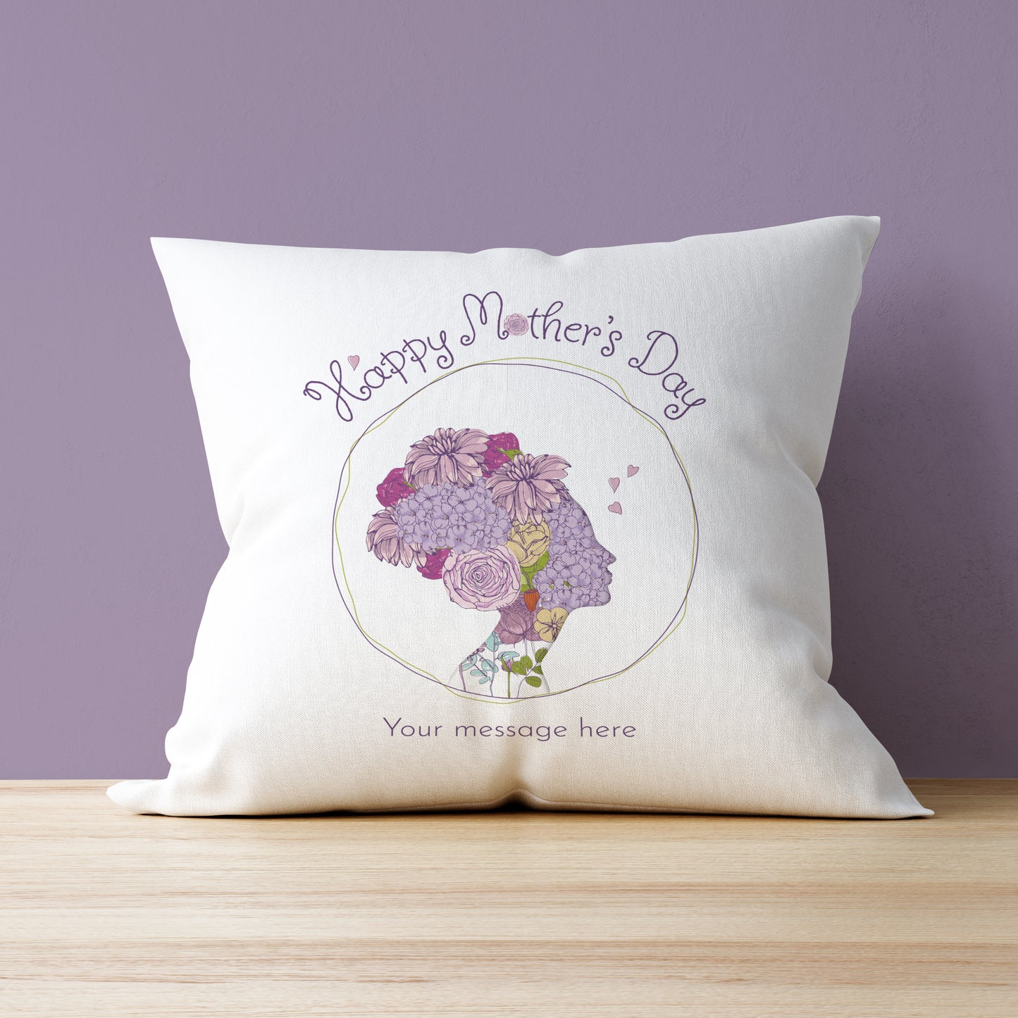 Happy Mother's Day Flower Head Cushion