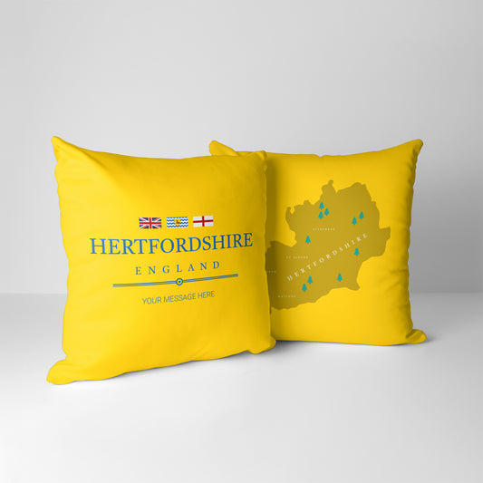 Personalised County Cushion - Hertfordshire