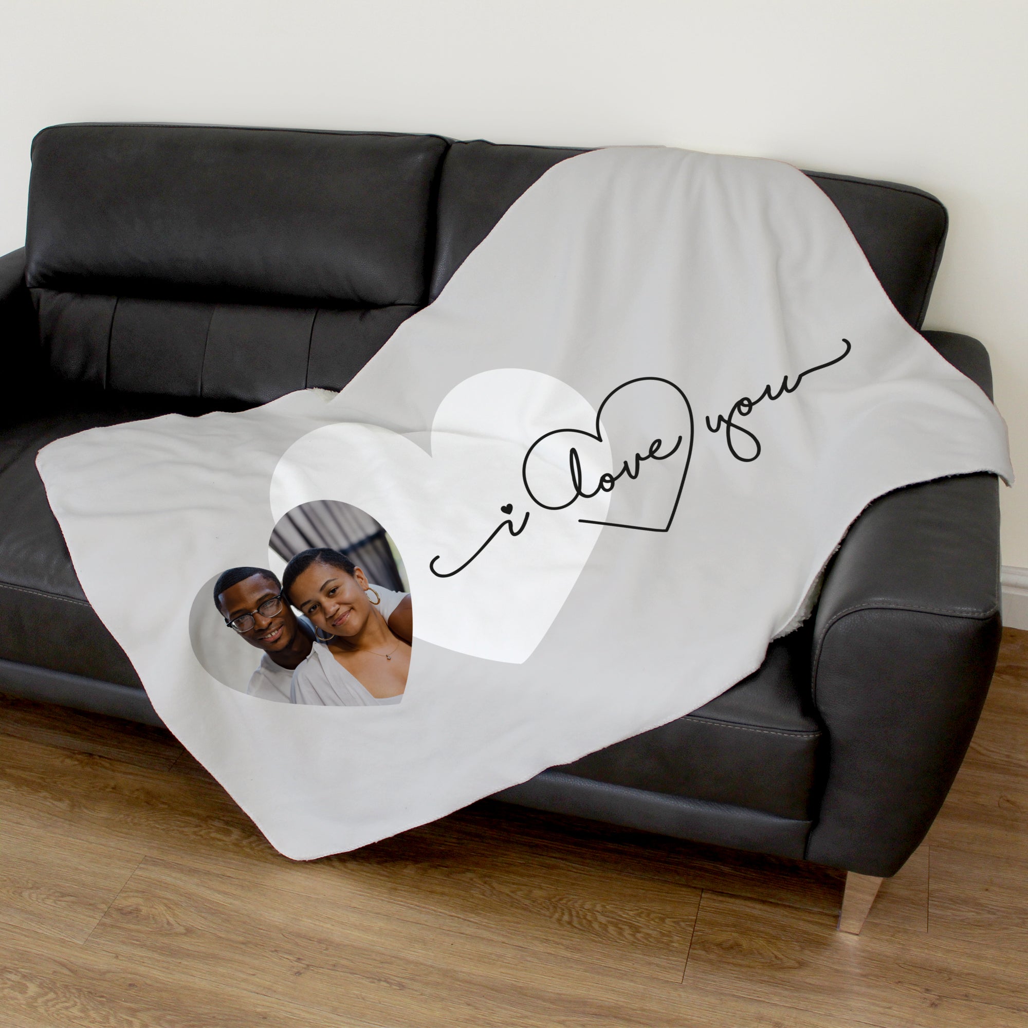 Photo Upload Blanket I Love You