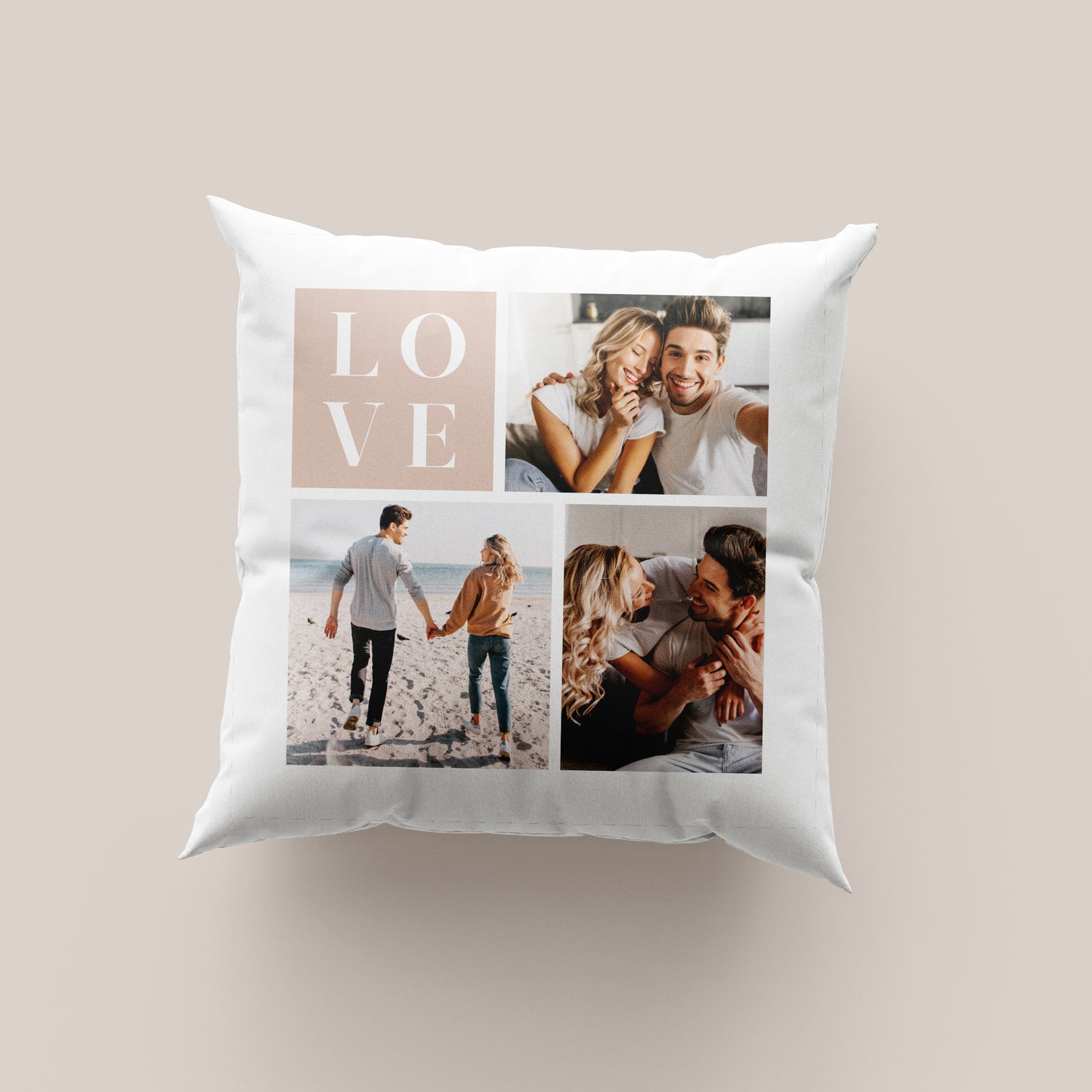 Photo Upload Cushion - Love Collage