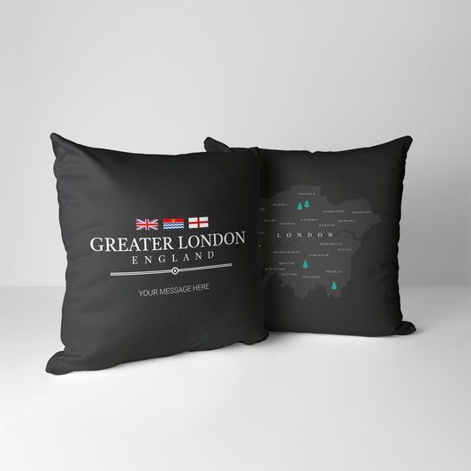 Personalised County Cushion - London