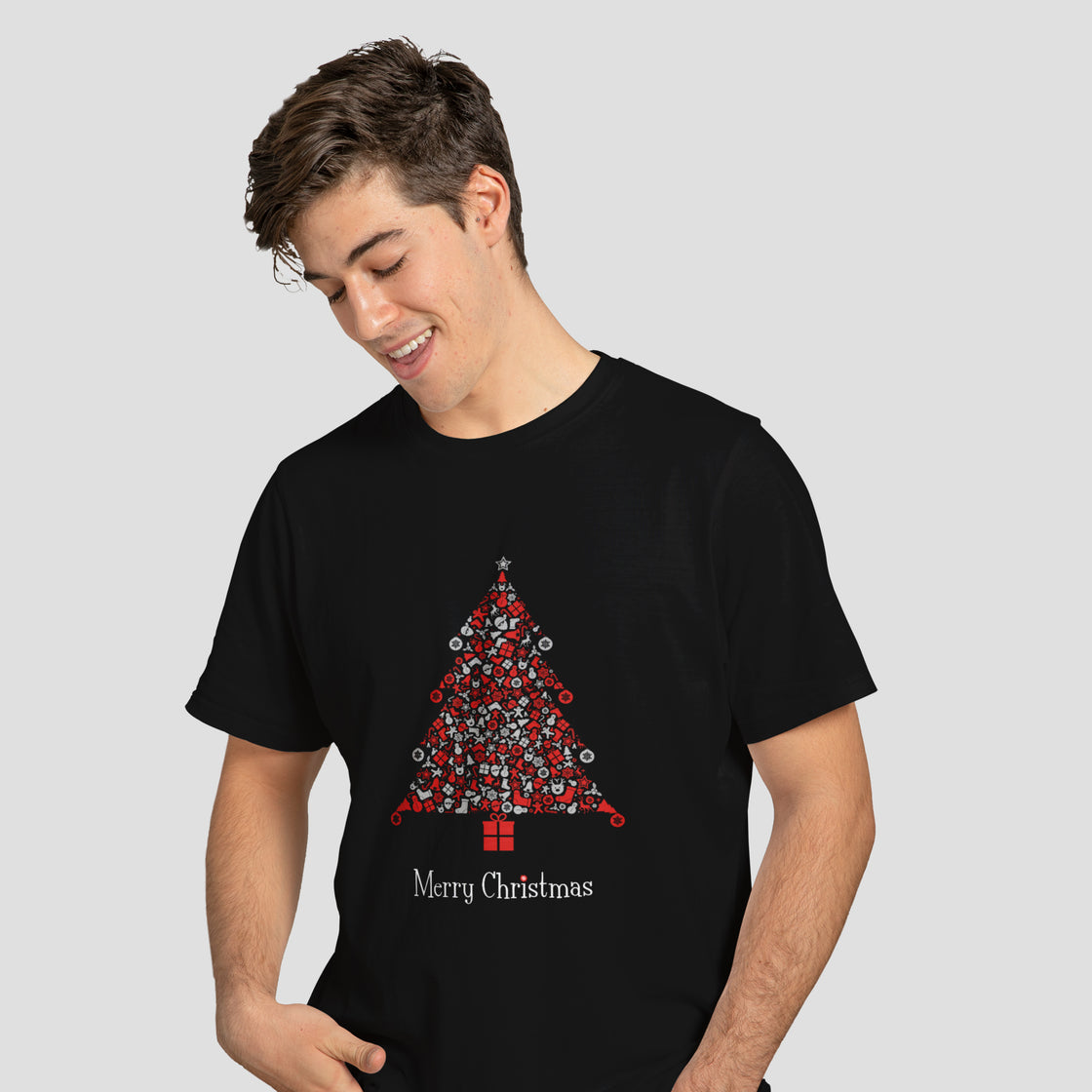 Merry Christmas Tree - T-Shirt - Custom Gifts 