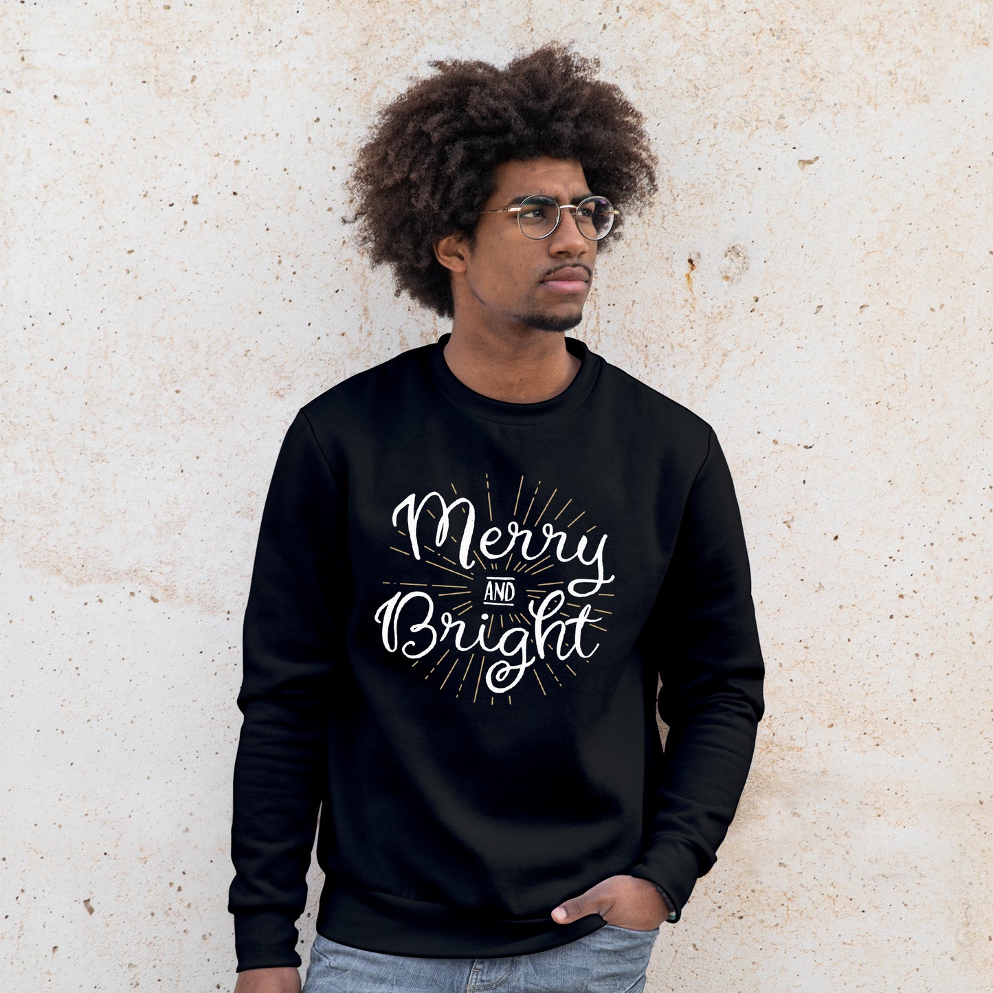 Merry And Bright - Sweatshirt - Custom Gifts 