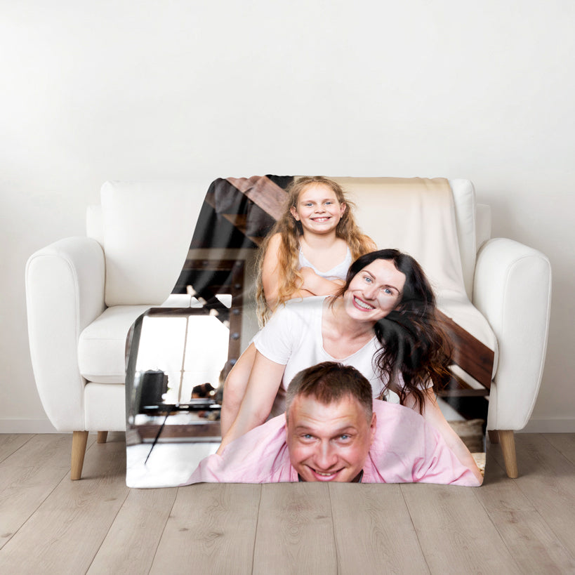 Single photo Upload Medium Teddy Fleece Blanket