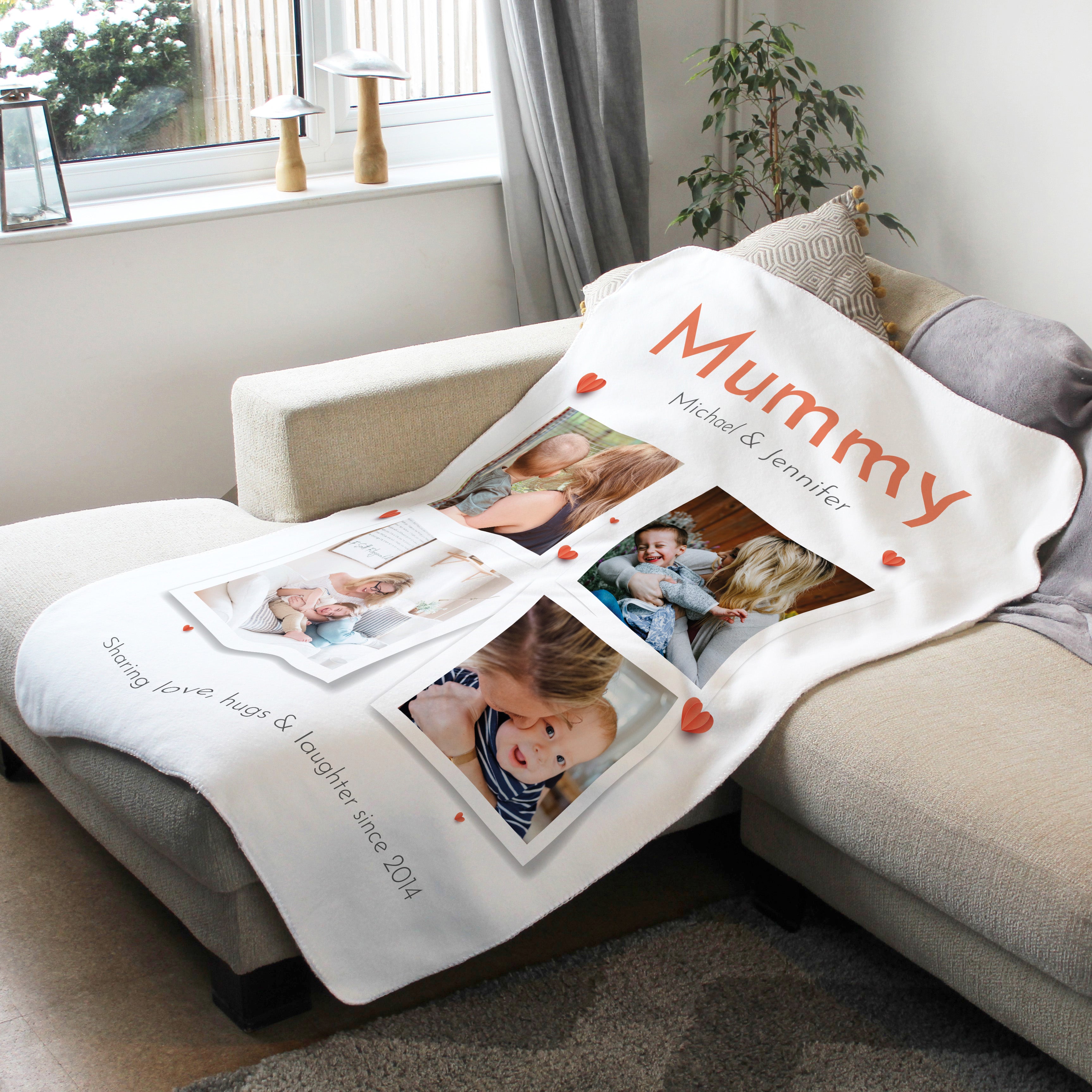 Mummy - Polaroid Personalised Photo Blanket