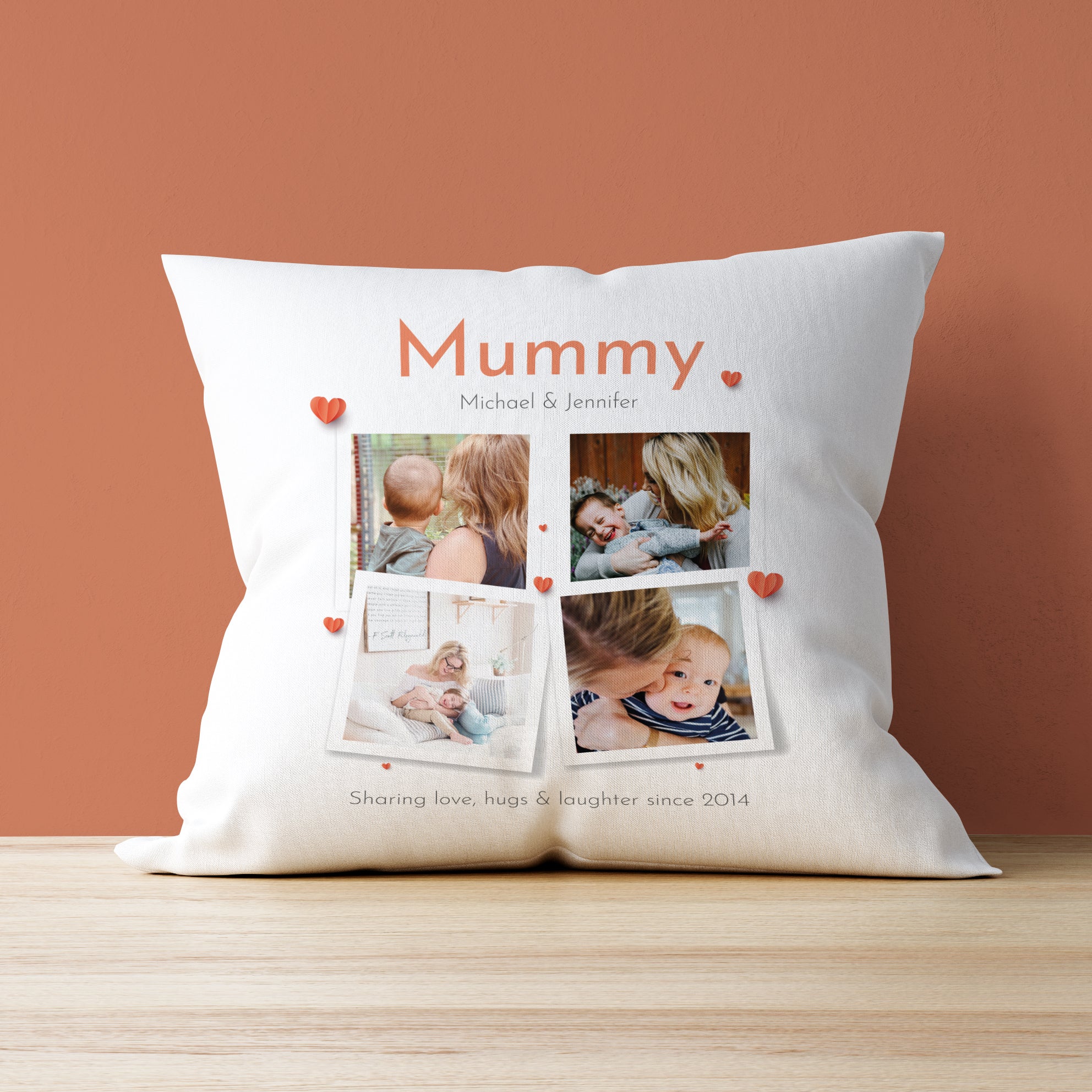 Mummy Polaroid Photo Upload Cushion