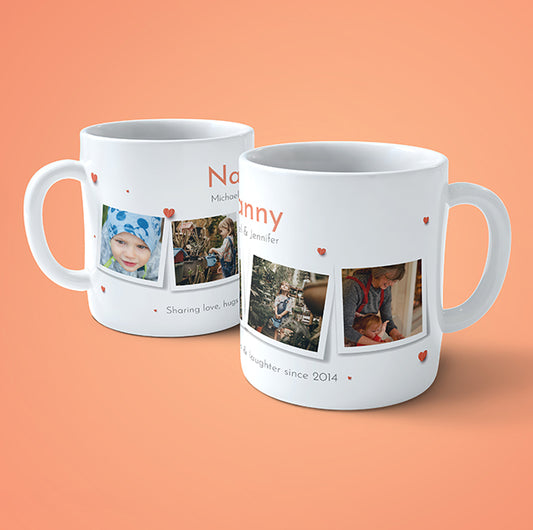 Personalised Photo Mug - Nanny Polaroid