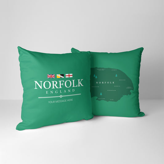 Personalised County Cushion - Norfolk