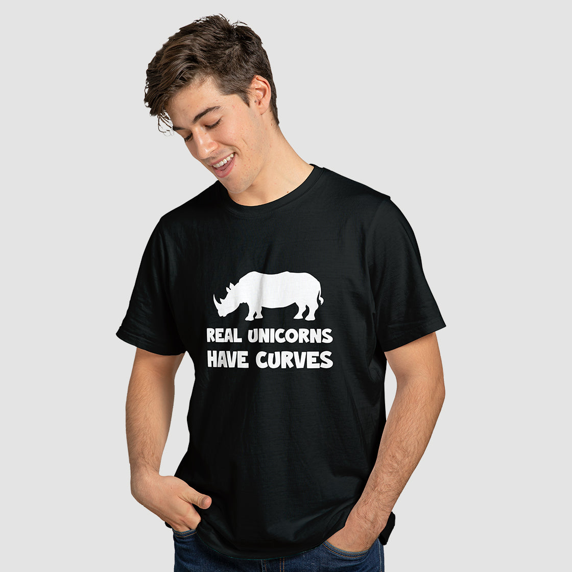 "Real unicorns have curves" T-Shirt