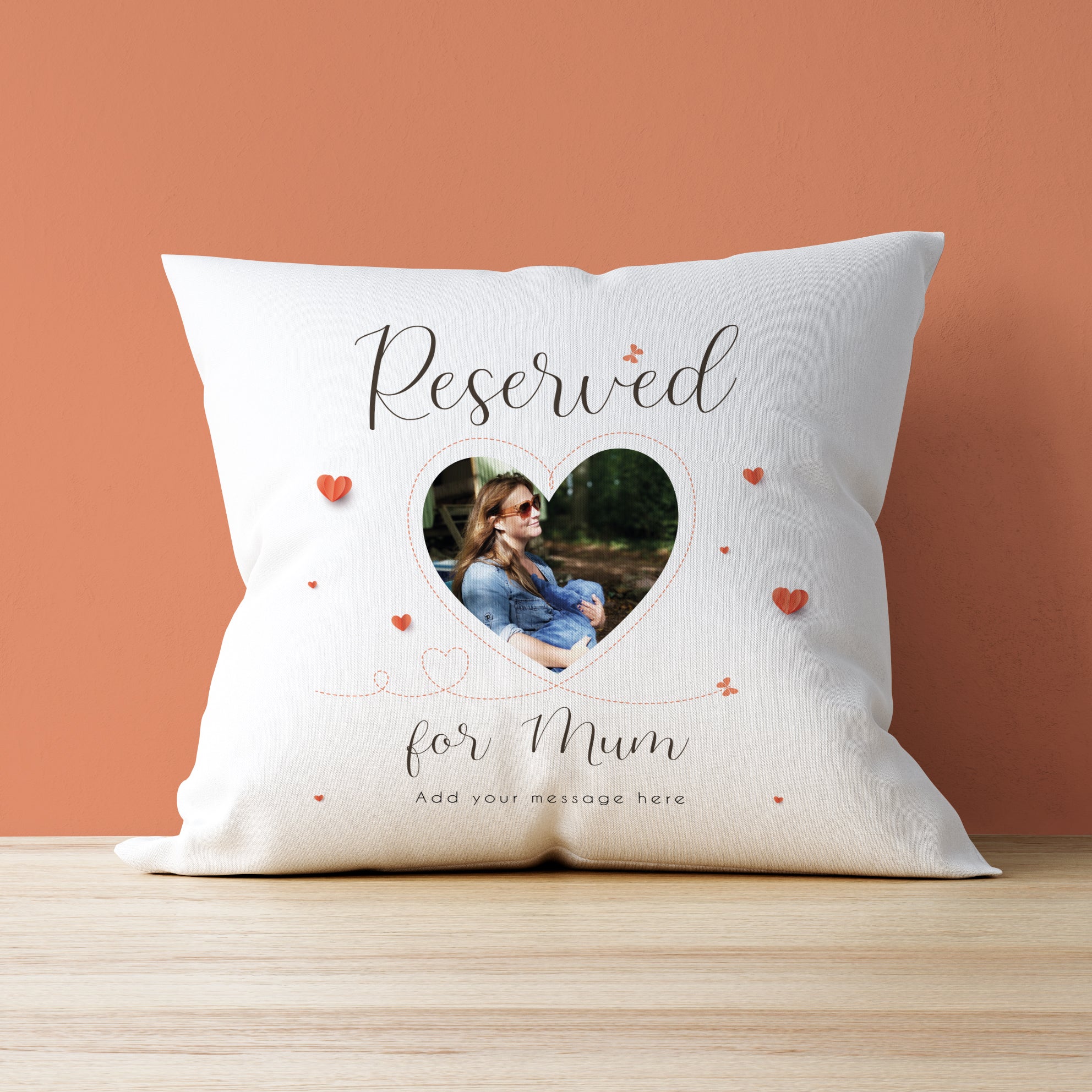 Reserved for Mum Heart Design - Photo upload cushion